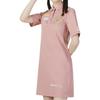 Puma Solid Color Badge Breathable Polo Collar Short Sleeve Dress Women Dresses Pink 537042-24