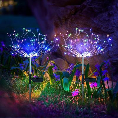 New Solar Firecracker Lamp: Copper Wire Fireworks String Lights for Christmas and Holiday Decor, Ideal for Garden and Lawn Atmosphere.