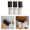 Kitchen Canister Set Tea Coffee Sugar Container Set with Bamboo Lids Food Storage Canisters for Counter for Tea Candy Coffee