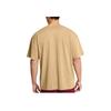 Under Armour Ua Logo Wash Solid Color Training Breathable Soft Short Sleeve T-Shirt Men Tops Camel-Brown 1389147-263