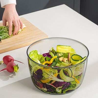 Centrifuga per Insalata con Cestello Drenante e Base in Gomma Antiscivolo, Grande Capacità, per Alimenti, a Prova di Perdite, Super Alta Efficienza, Centrifuga per Lattuga, Insalatiera