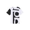 adidas Originals Großes Adi T-Shirt Lockerer Schnitt Kräftiger Grafikdruck Baumwolle Kurzarm-T-Shirt Herren Schwarz Weiß DY6653