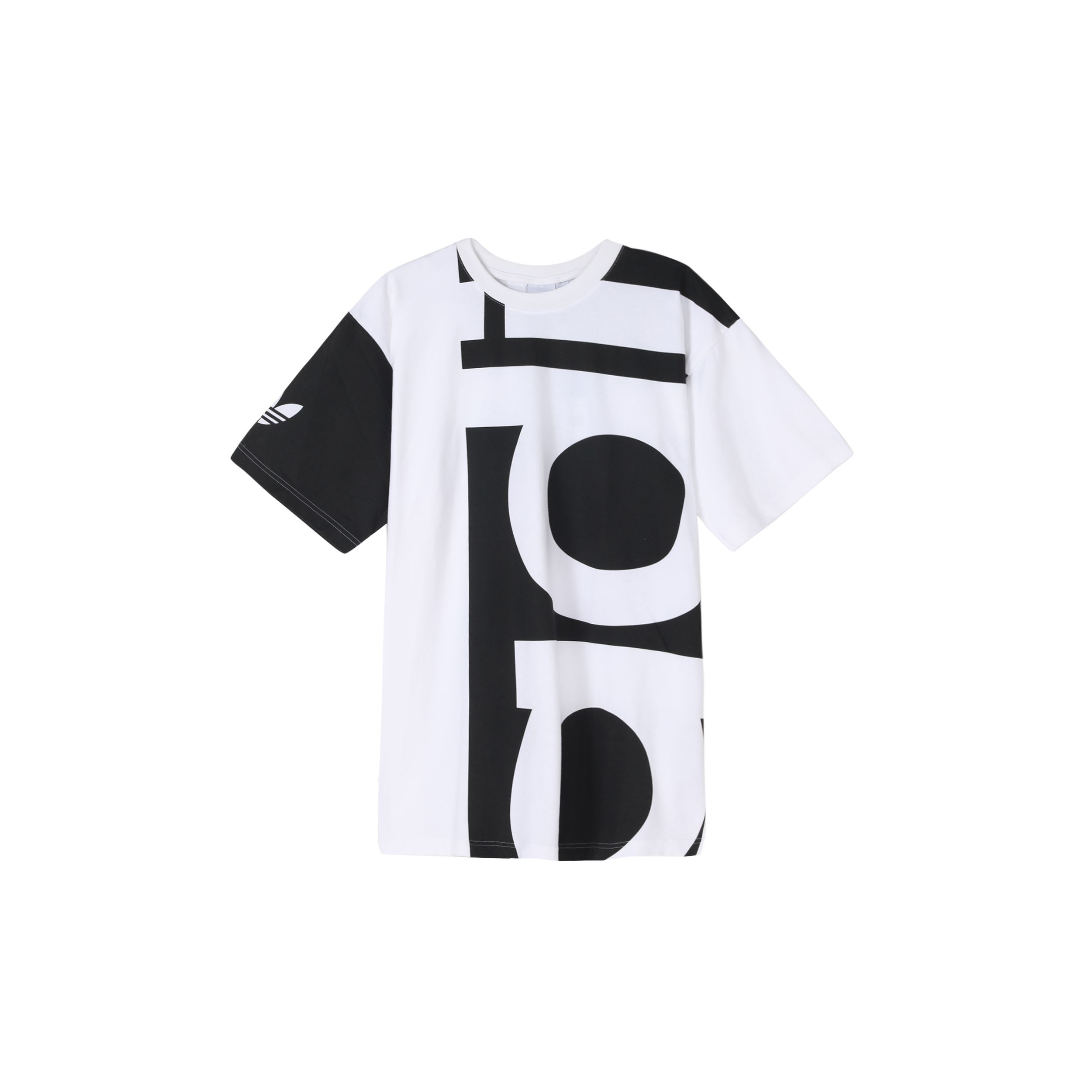 

Adidas Originals Big Adi Tee Loose Fit Bold Graphic Print Cotton Short Sleeve T-Shirt Men Black White DY6653 M