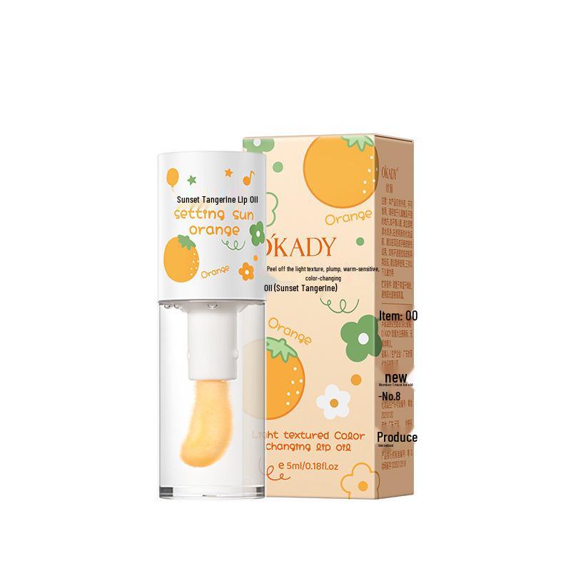 OPEpe Color-Changing Plumping Lip Oil: Warm-Tone Hydrating, Moisturizing, Anti-Crack, Fades Lip Lines, Autumn/Winter Lip Care.