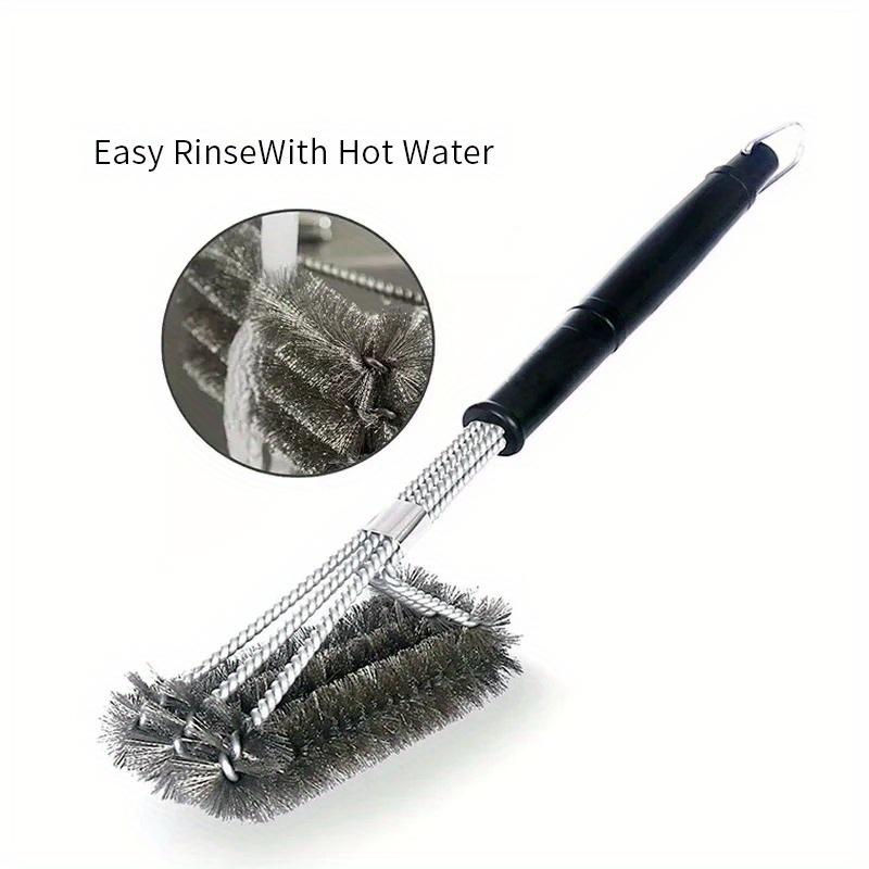 Barbecue Grill Stainless Steel BBQ Brush Wire Bristles Non-stick Cleaning Brushes with Handle Remove Stains BBQ Accessories