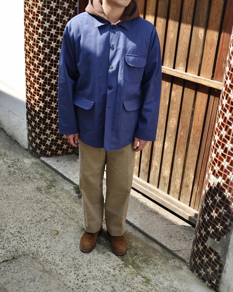 Ttella French Blue Twill Cotton Shirt Jacket