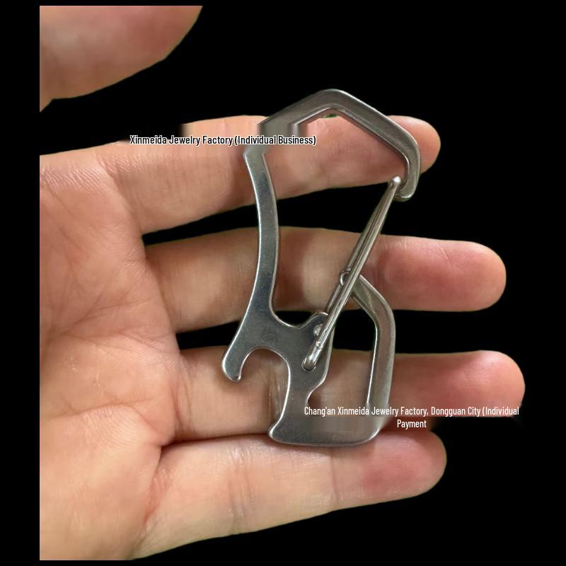 Multifunction Stainless Steel Carabiner Keychain (10-Pack)