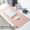 Faux Leather Desk Mat - Non-Slip, Waterproof, Stain-Resistant | Ideal for Office & Study | Available In Multiple Sizes | Pink, Smooth Finish, Desk Pad