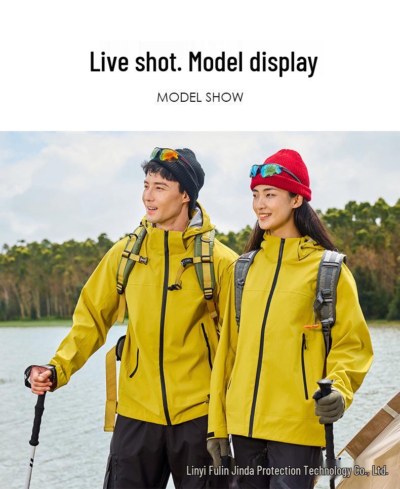Waterproof Hard Shell Mountaineering Jacket for Climbing, Fishing, and Bird Watching