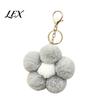 Women Bag Charm Plush Flower Keychain for Handbags, Five-petal Charm, Fluffy Backpack Hanging Accessory Soft