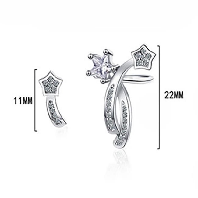 BELLA BOX Asymetrické hvězdné náušnice šperky svatební párty dárek