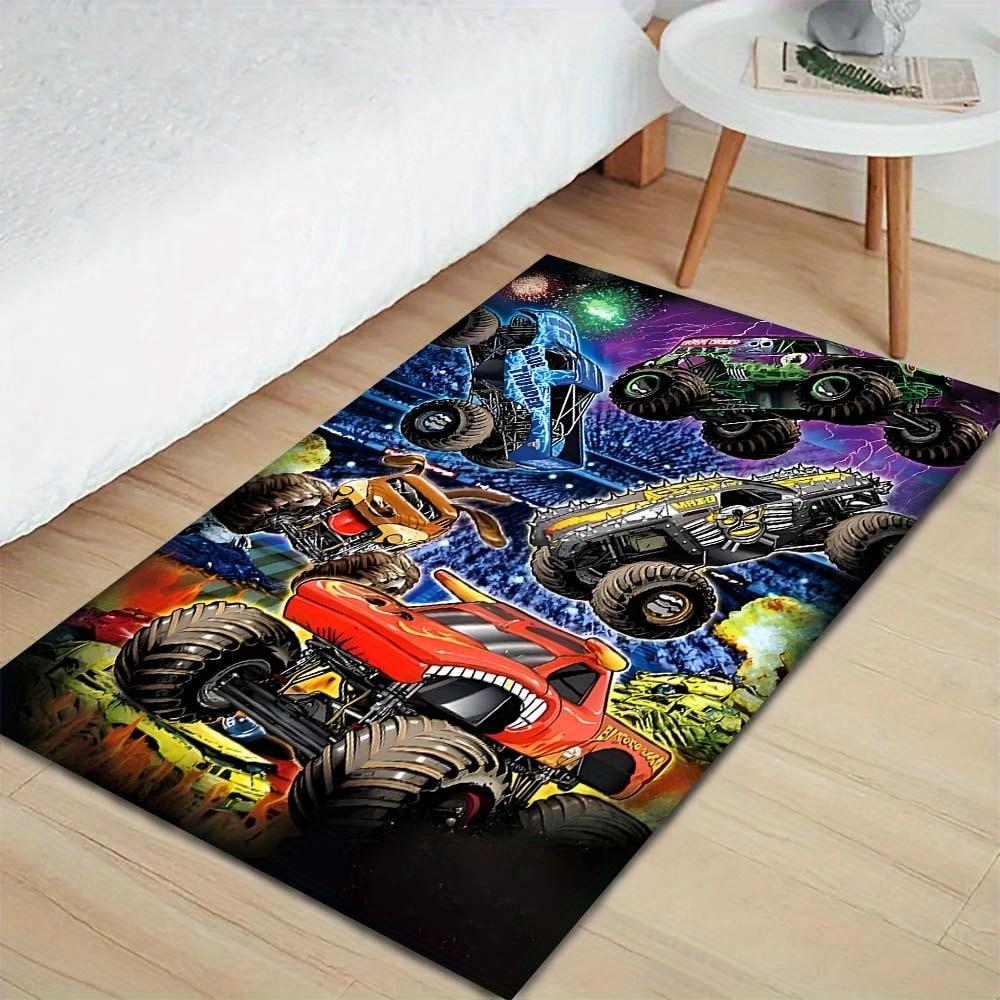 Truck Pattern Carpet Office Chair Mat Decoration Holiday Gift 800G/M2