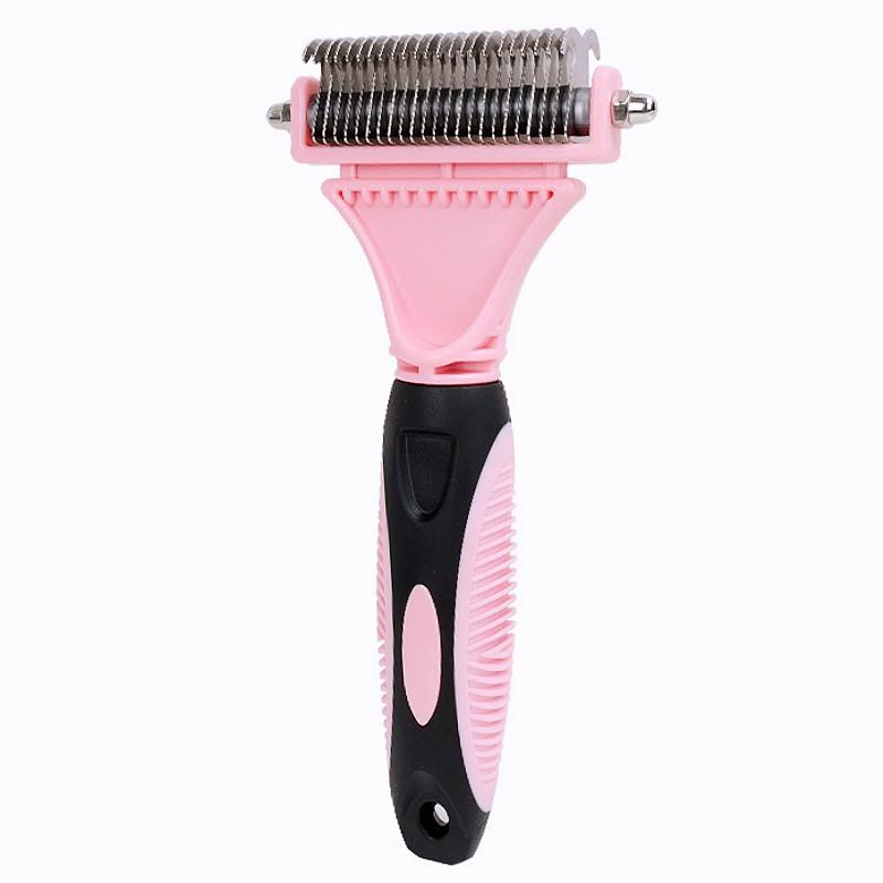 Dog Comb Knife Dogs Brush Stainless Steel Dog Brushes Pet Hair Remover Dogs Grooming Double Sided Combs for Pet Hair Cleaning