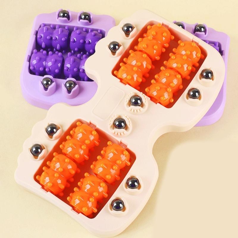 Portable Plastic Foot Acupressures Massagers Magnetic Foot Massage Roller Multiple Pressure Beads For Pains Relief