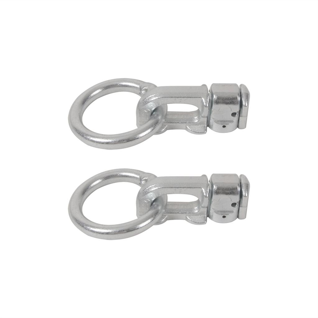 2PCS L-Track Double Stud Tie Down Fitting With O Ring Fixed Anchor Point Tie Down Strap Accessories