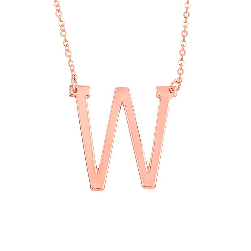 2026 Simple Hot-selling Jewelry, Letter Necklace, Trendy Neck Chain 26 English Letter Collarbone Chain 2025 Source