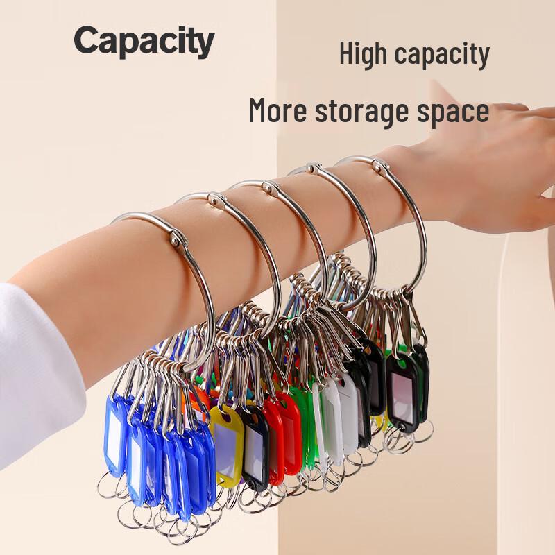 JINGRUIXIANG Metal Key Rings with Labels