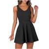 Women Tennis Sporty Tank Dress With Shorts Workout Exercise Athletic Romper Dresses Summer Golf Outfits