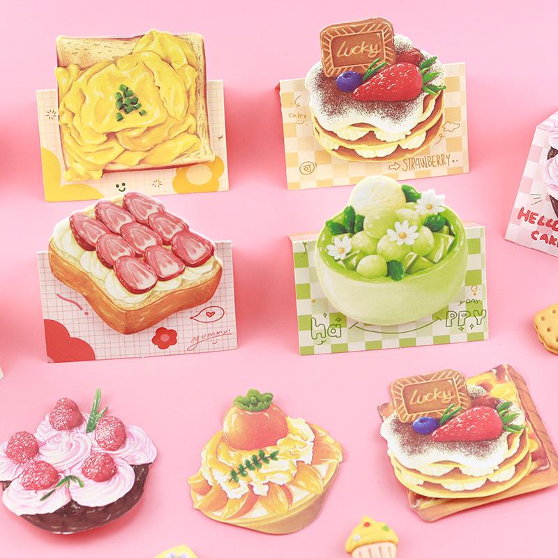 Office School Supplies Kawai Bread Toast Sticky Notes Ins for High Looking Students with Personalized Creative N Times Lovely