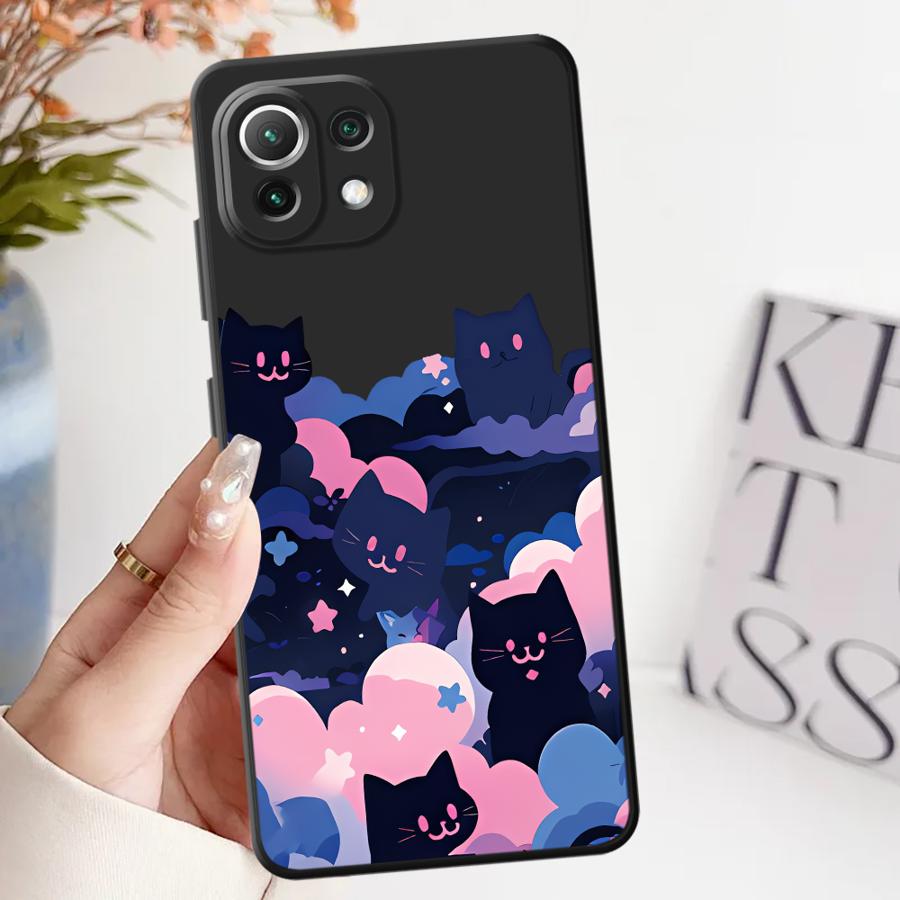 

Чехол для телефона Cat Starry Night Funda для Xiaomi Mi 12T Pro 11 11T 14 12X 12 13 Lite 10T Xiaomi 11T Pro