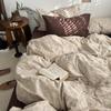 French Style Retro Printed Bedding Rural Style Duvet Cover Solid Color Dust-proof and Easy To Clean Mattress Protective Covers Envelope Pillowcase