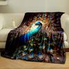 Stunning Peacock Pattern Blanket bedroom Blanket for Livingroom Couch lunch break Soft throw for Friend's festival Gift