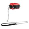 Thick Leather Collar Choker with Chain Bondage Gear Necklace Collar and Leash Set for Men and Women