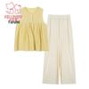 Girls' Summer Sweet Sleeveless Top and Pants Set