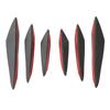 6Pcs/set Universal Car Spoiler Canards Fit Black Carbon Front Bumper Lip Splitter Fin Air Flying Spoiler Auto Body Kit Accessory
