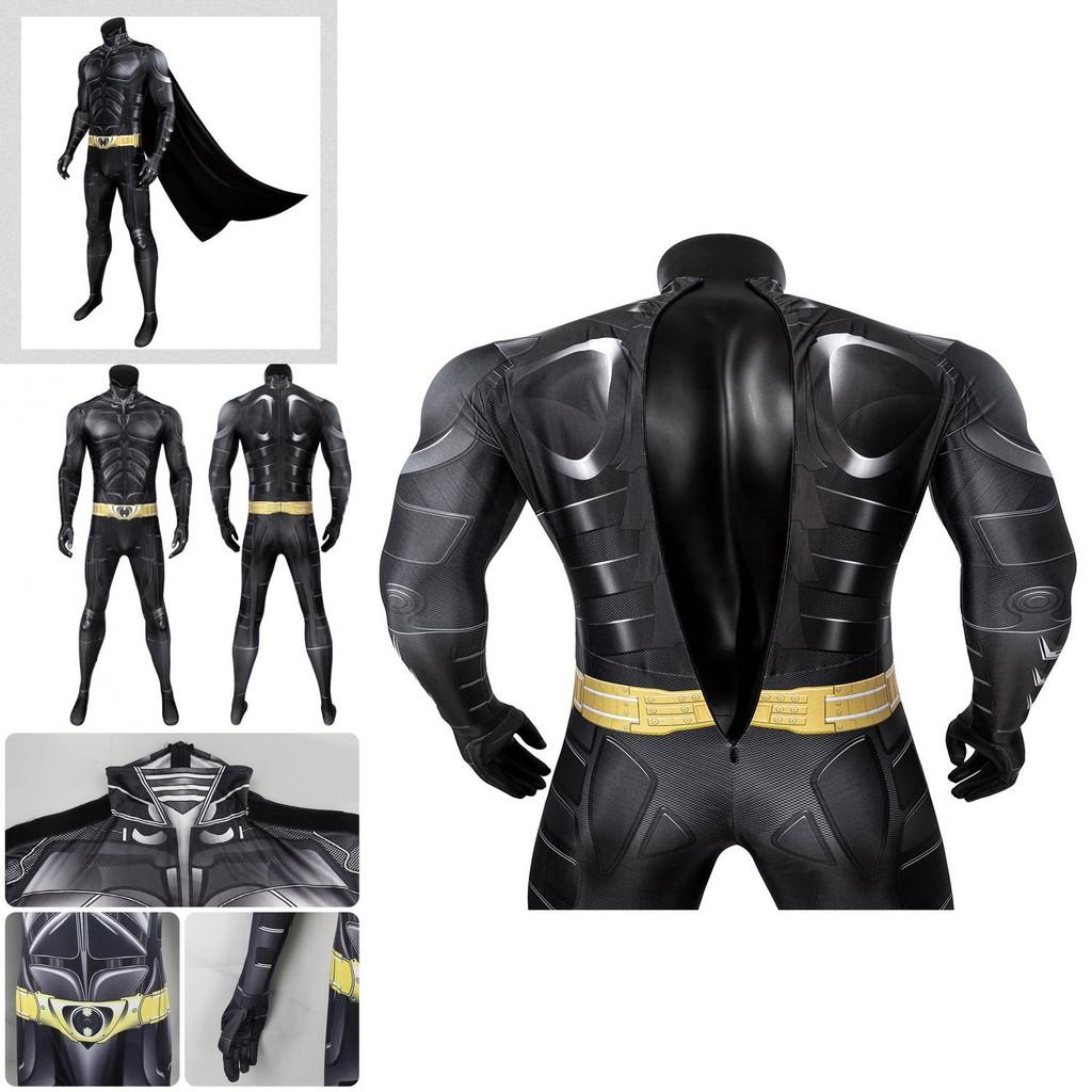 Il Cavaliere Oscuro Batman Bruce Wayne Tuta con Mantello Costume di Halloween
