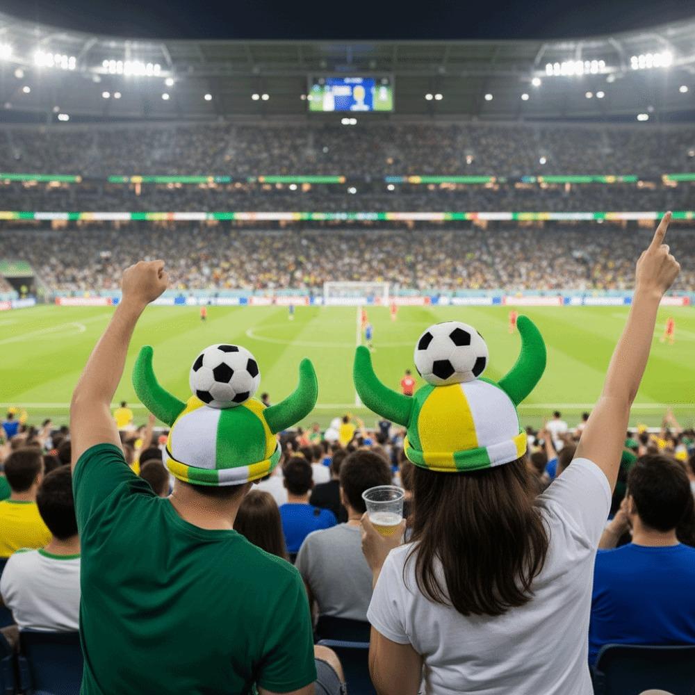 Vibrant Colors Soccer Fan Horn Hat Carnival Party Headwear  Family Gathering Fun