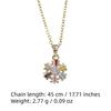 Simple Colorful Snowflakes Pendant Necklaces for Women Fashion Zirconia Necklace Wedding Party Jewelry Accessories Christmas Gift