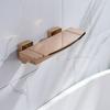 Brass Waterfall Bathtub Faucet Set with Black Exposed Edge and Hot/Cold Shower Head