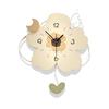 Jiu Jiuda Cream Style Floral Wall Clock