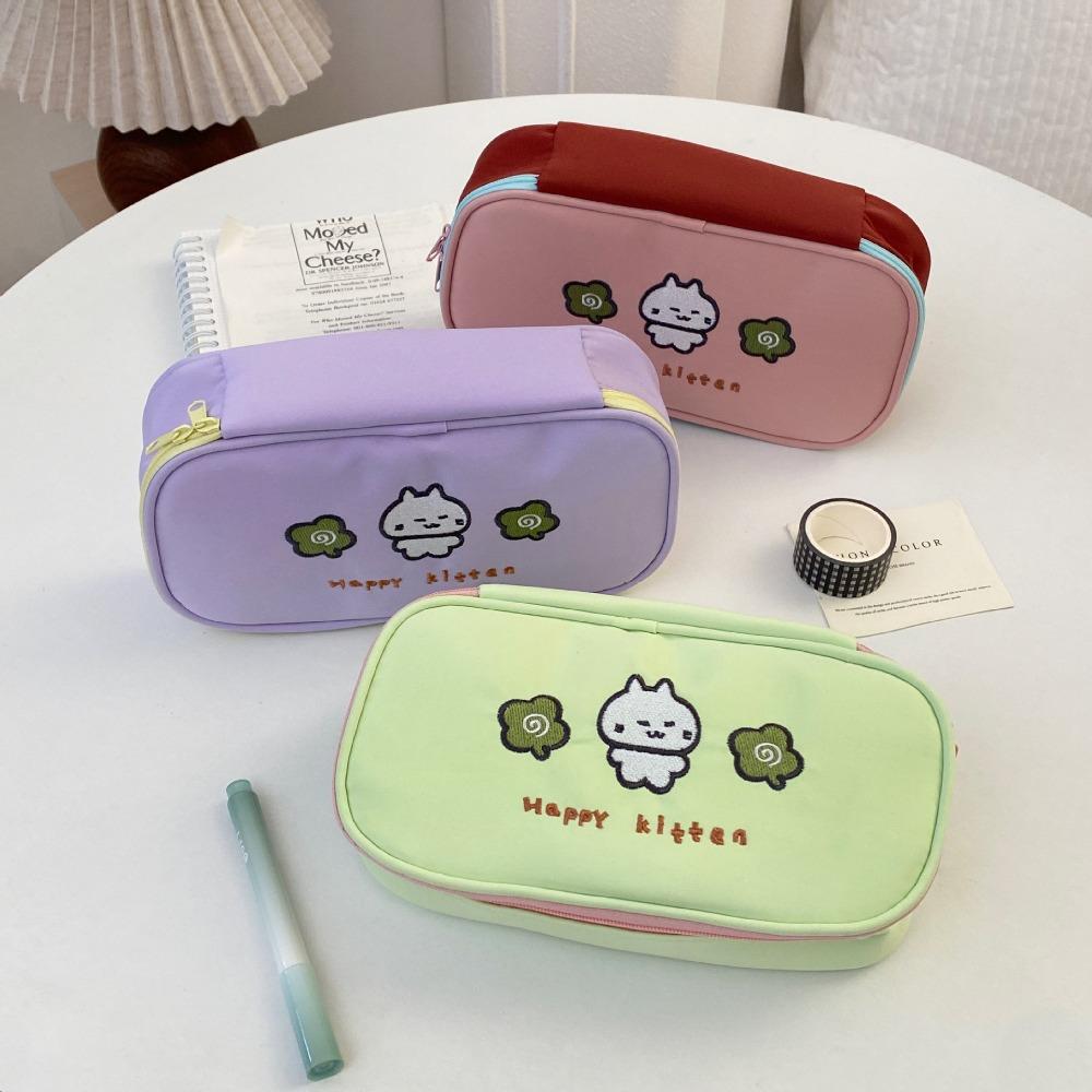 Large Capacity Cartoon Pencil Case Cosmetics Storage Makeup Bag Stationery Storage Bag  Student