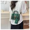 Fashion Solid Color Simple Crocodile Letters Tassel Casual Atmosphere Shoulder Handbag Bag For Women
