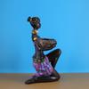 Resin African Women Figurines Candle Holder Retro Character Art Sculpture Candlesticks Home Living Room Table Decoration Crafts