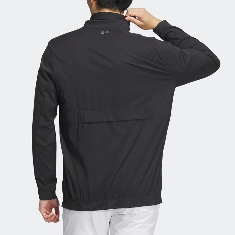 Adidas Solid Color Logo Golf Jacket Men Jackets Black HS9994