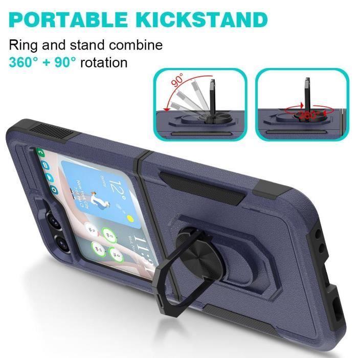 Coque pour Samsung Galaxy Z Flip 6 - Protection Renforcée Antichoc Anti-Rayures Bleu Marine