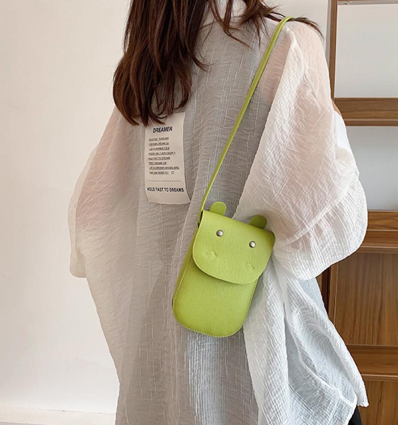 Mini PU Leather Flap Women Crossbody Bags Cute Trendy Small Purses Waterproof Phone Shoulder Bags Solid Color Casual Handbag