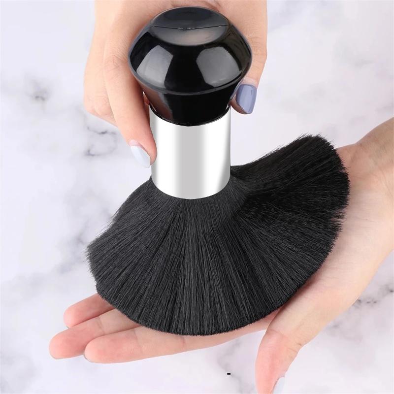 1PC Cosmetic Hairdressing Sweeping Neck Hair Cleaning Duster Hair Cutting Brush For Barbershop Hair Cut Brush 2-Color Handle