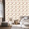 Monkey Wallpaper White, Cream and Orange for Living Room and Bedroom 50x1000