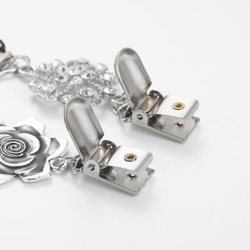 Vintage European & American Shawl Clip: Women's Diamond Sweater, Scarf, Brooch & Collar Alloy Accessories