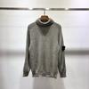 Mens High Neck Solid Color Knit Sweater Long Sleeve Casual Loose Fit Top
