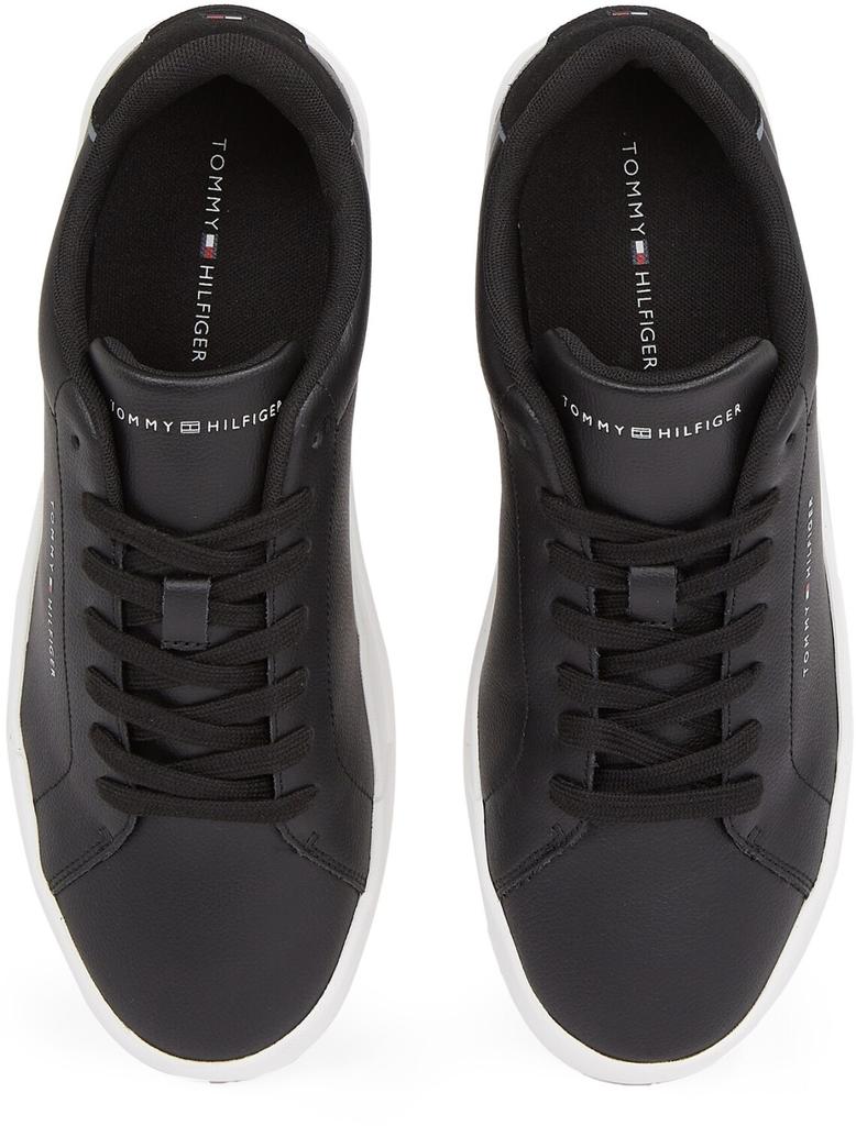 Sneakers Tommy Hilfiger TH Court LTH Detail Ess Court Ess Sneaker Black White