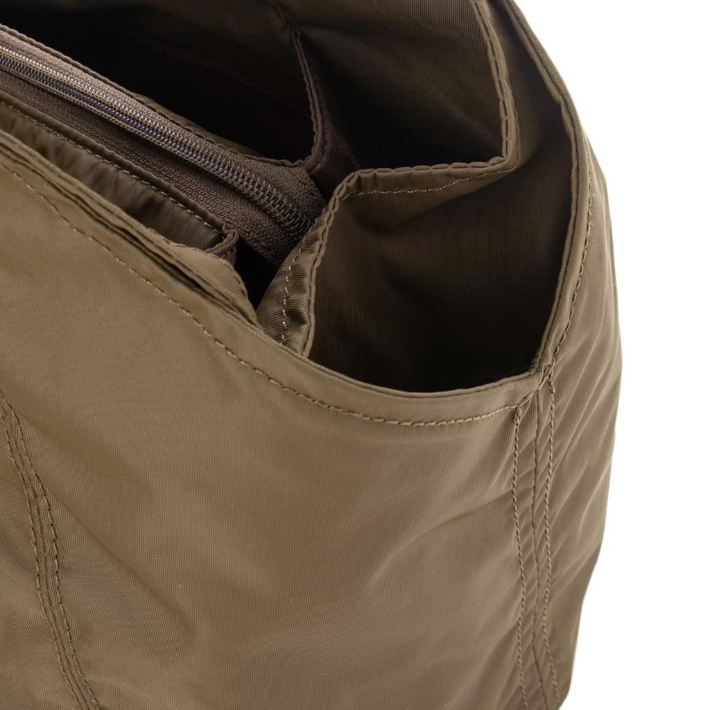 Isaac Recycled Nylon Fluffy Tote Chocolate Bag, Medium, Y01-03-02, Women's,