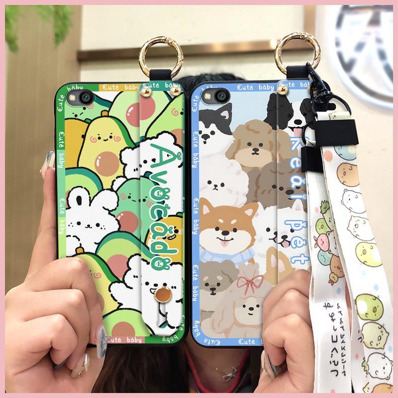 Anti-knock Back Cover Phone Case For Xiaomi Redmi GO Wrist Strap Durable Wristband Silicone Cute Waterproof Protective