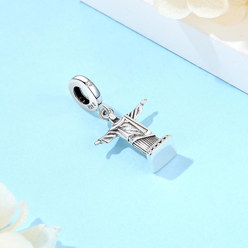 Original Copper Charms Beads Plane Bus Travel Pave Cz Fit Pan Bracelets Bangles Necklaces For Women Diy Jewelry