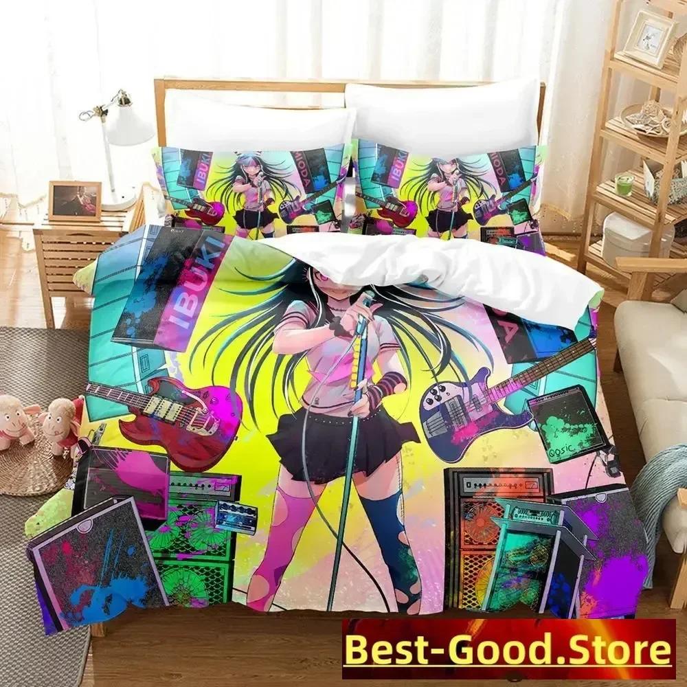 Danganronpa V3 Bettwäsche-Set Cartoon Anime Dreiteiliges Set Erwachsener Kind Schlafzimmer Bettbezug-Sets Kawaii Mädchen Bettdecke Bettwäsche-Sets