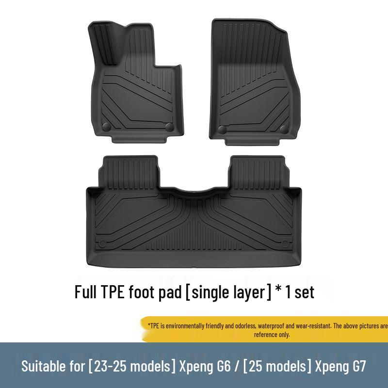 Xiaopeng G6/G7 (2023-25) TPE Car Floor & Trunk Mats with Backrest Protection